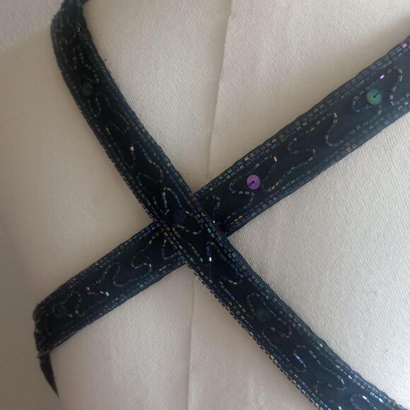 Y2K Silk Beaded Sequined Fairygoth Prom Dress - Picture 4 of 6